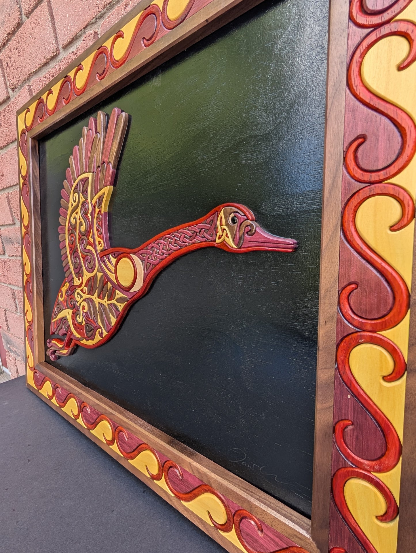 Goderich Celtic Roots Festival 2025 'Celtic Goose Taking Flight' Intarsia Artwork