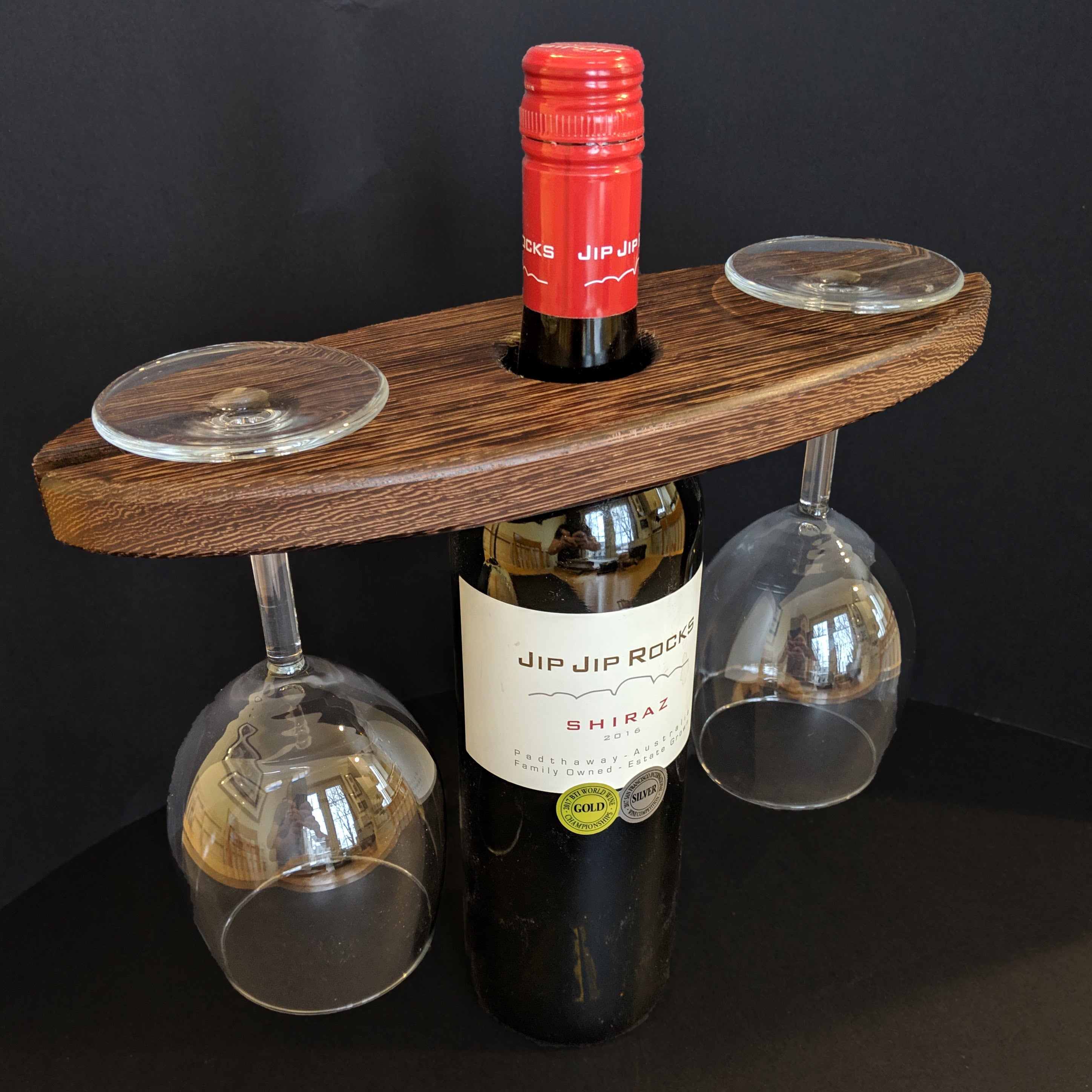 Black walnut white buying Pearl epoxy wine caddy