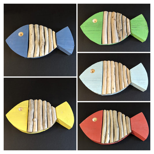 Handmade Reclaimed Wood and Driftwood Fish