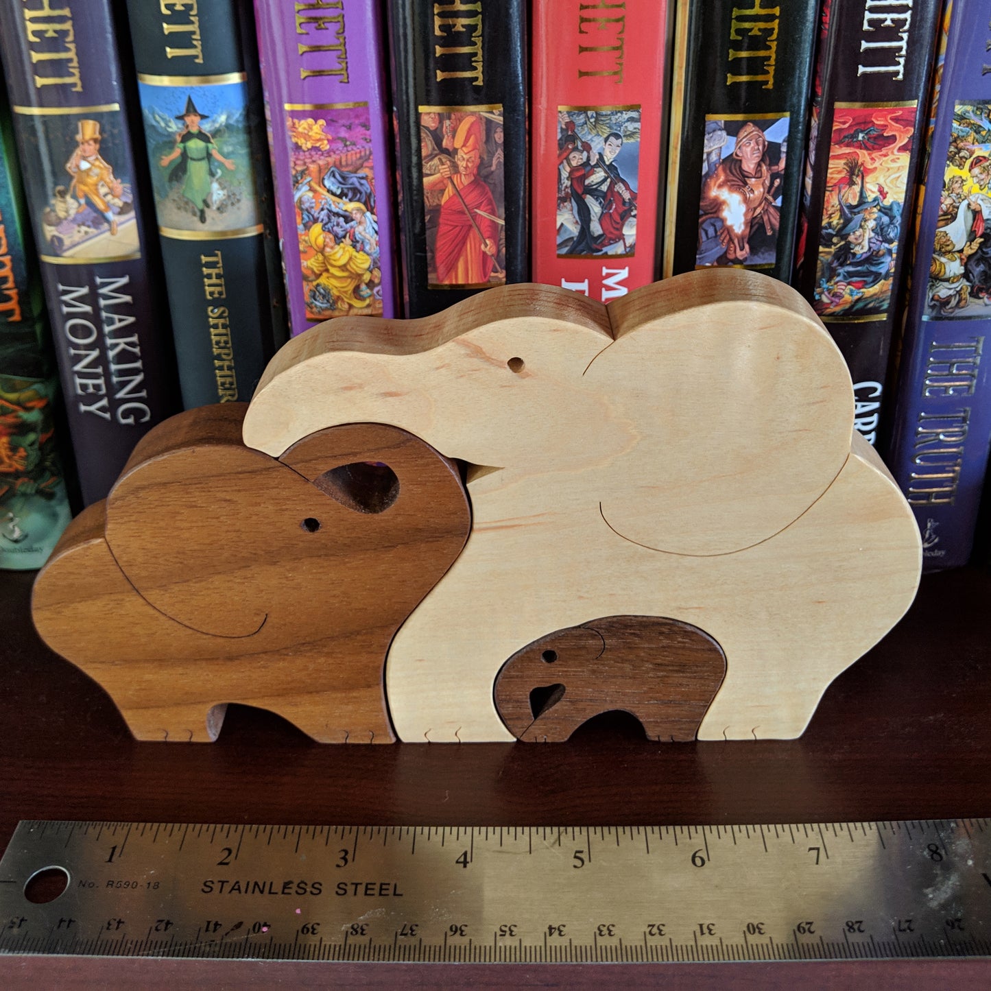 Cute Interlocking Elephant Family