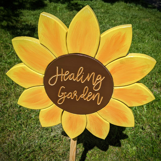 'Healing Garden' Sunflower Sign