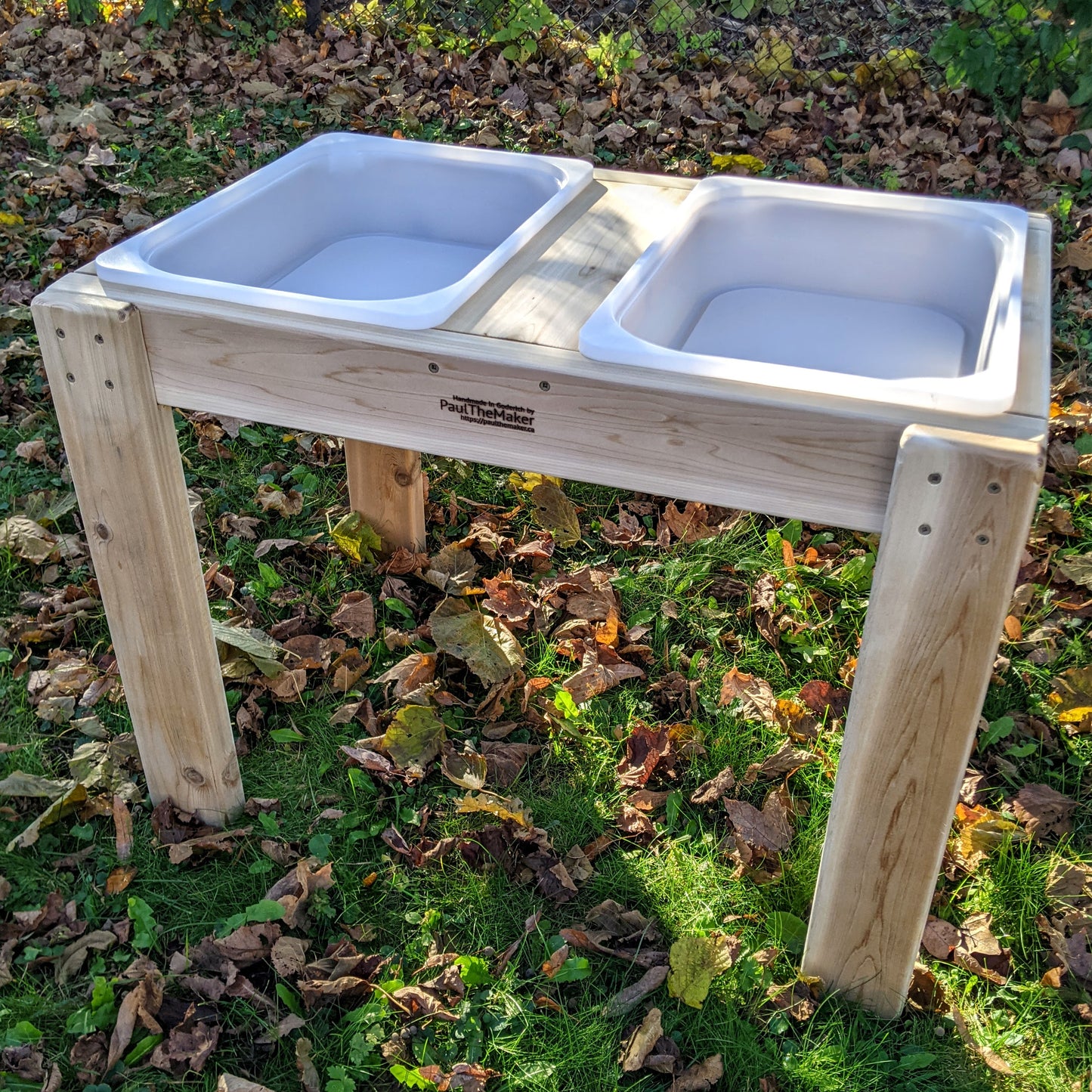 Outdoor Dual Bin Sensory Table