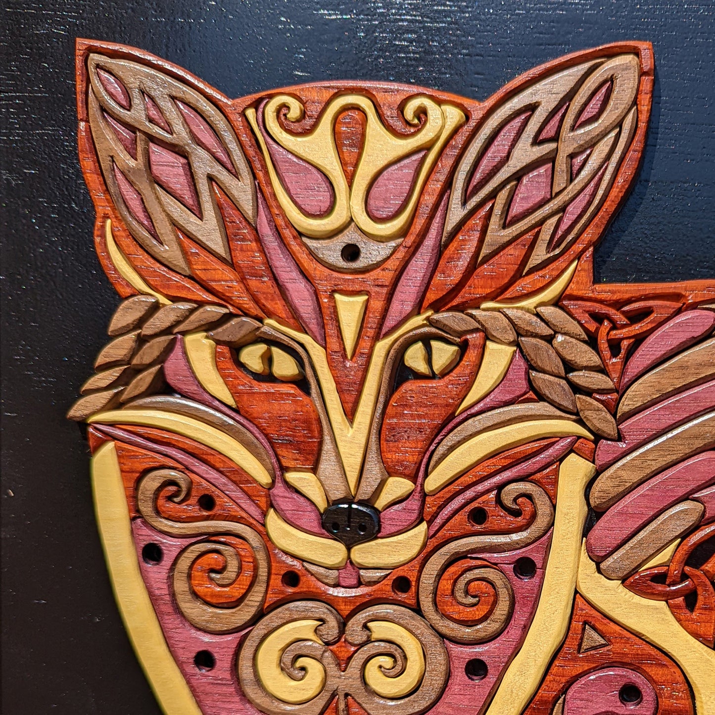 Goderich Celtic Roots Festival 2022 'Celtic Fox' Intarsia Artwork
