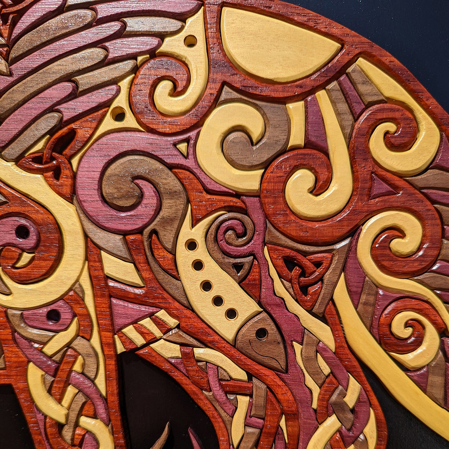 Goderich Celtic Roots Festival 2022 'Celtic Fox' Intarsia Artwork