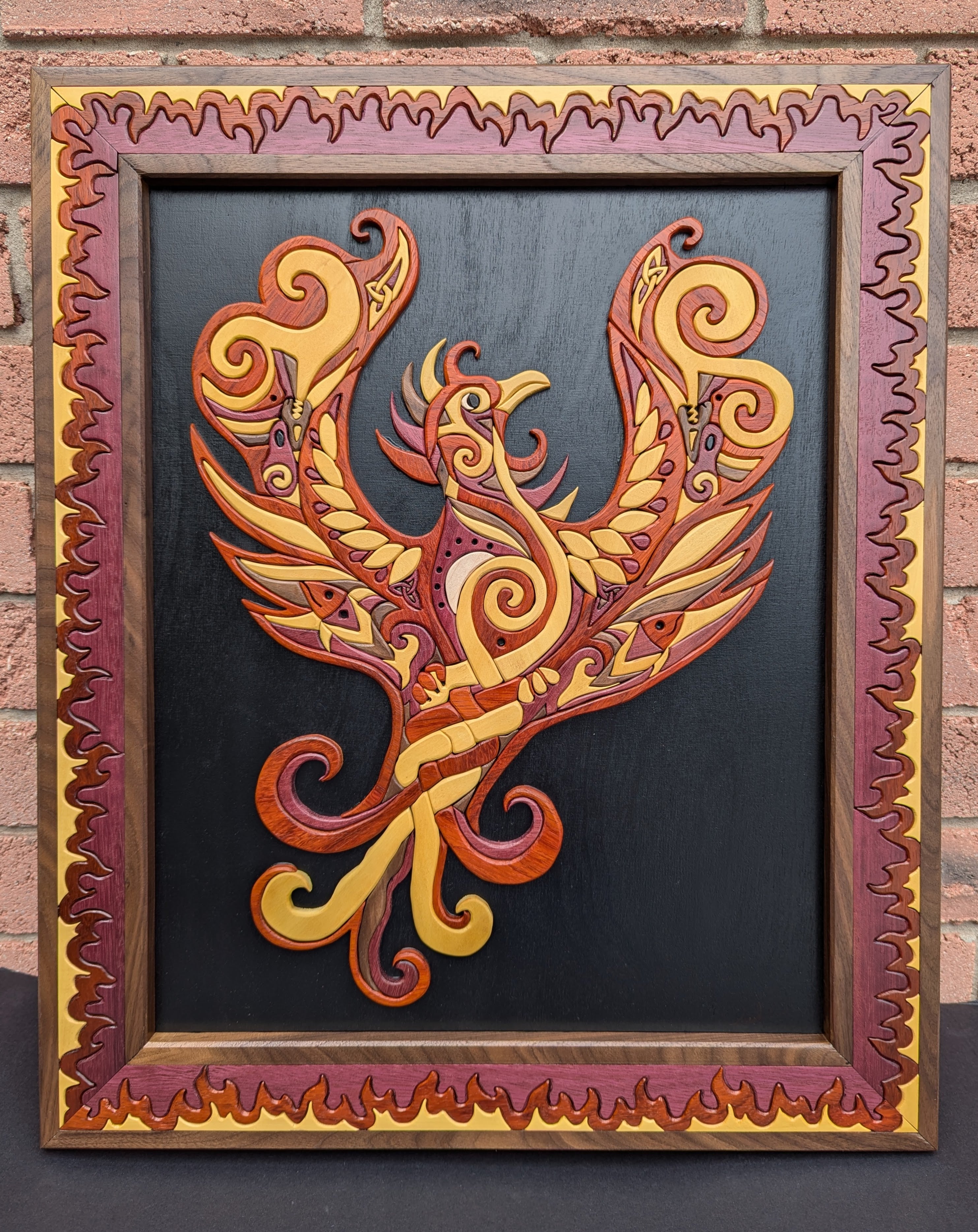 Goderich Paul Riley Goderich Celtic Roots Festival 2024 'Rising Phoenix' Intarsia Artwork ...