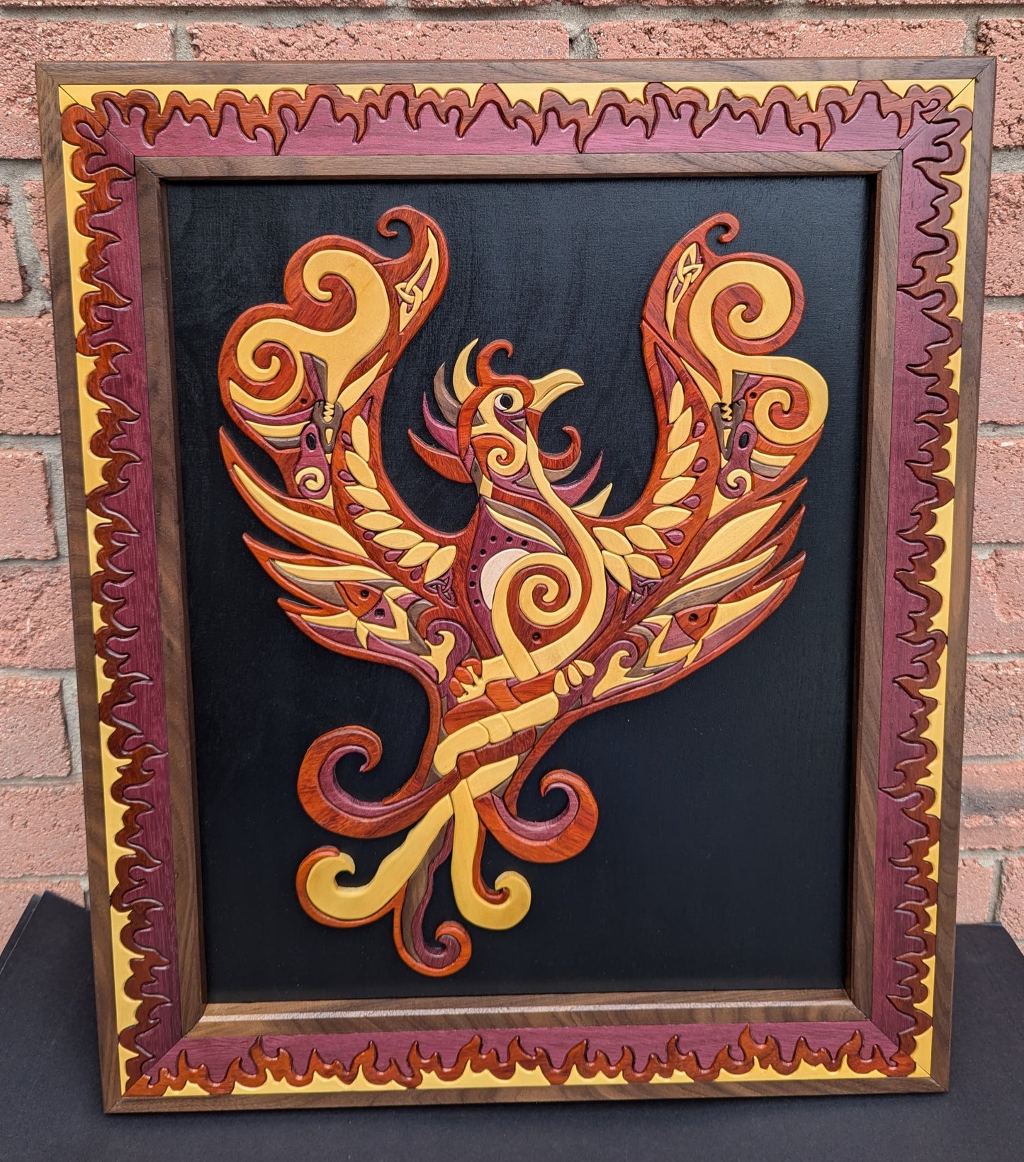 Goderich Celtic Roots Festival 2024 'Rising Phoenix' Intarsia Artwork