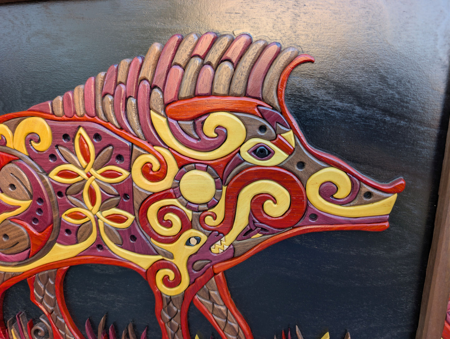 Goderich Celtic Roots Festival 2026 'Boar of Wisdom' Intarsia Artwork