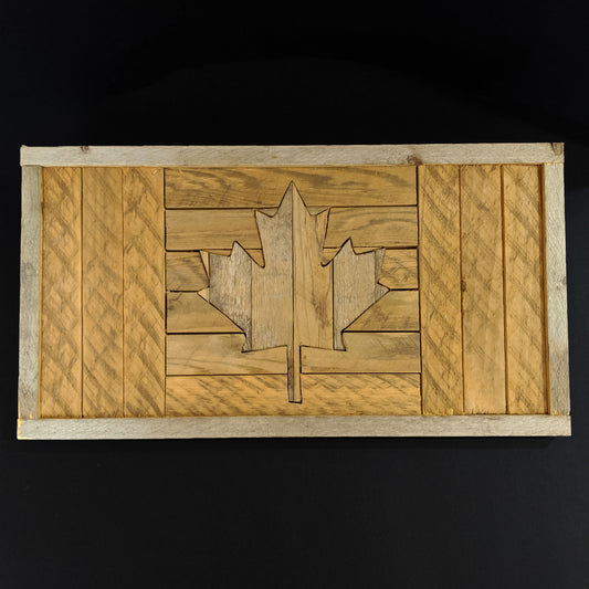 Reclaimed Wooden Rustic Canadian Flag