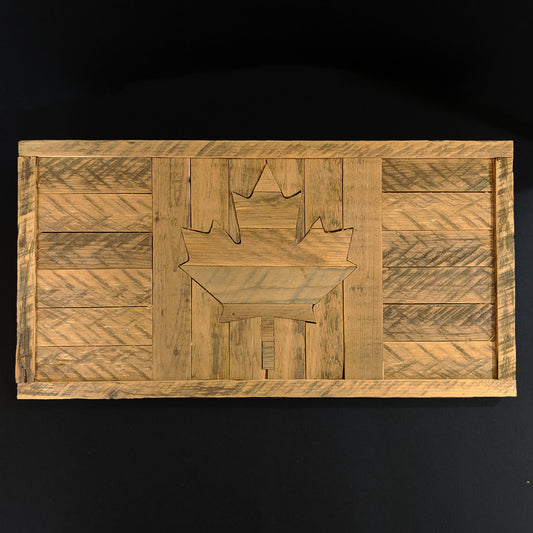 Reclaimed Wooden Rustic Canadian Flag