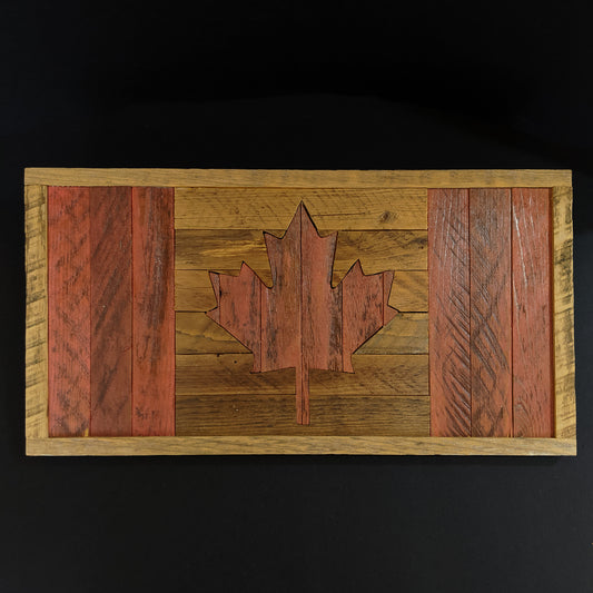 Reclaimed Wooden Rustic Canadian Flag