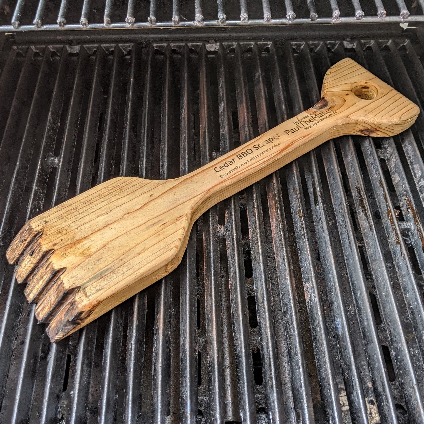 Cedar BBQ Scraper (Various Designs/Fully Customizable)