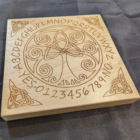 Handmade Celtic Knot Tree of Life Pendulum Board