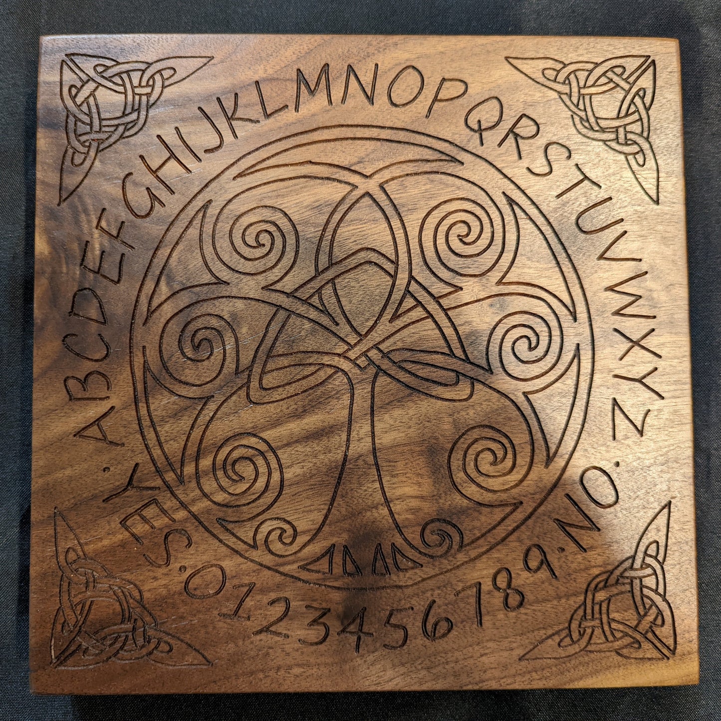 Handmade Celtic Knot Tree of Life Pendulum Board