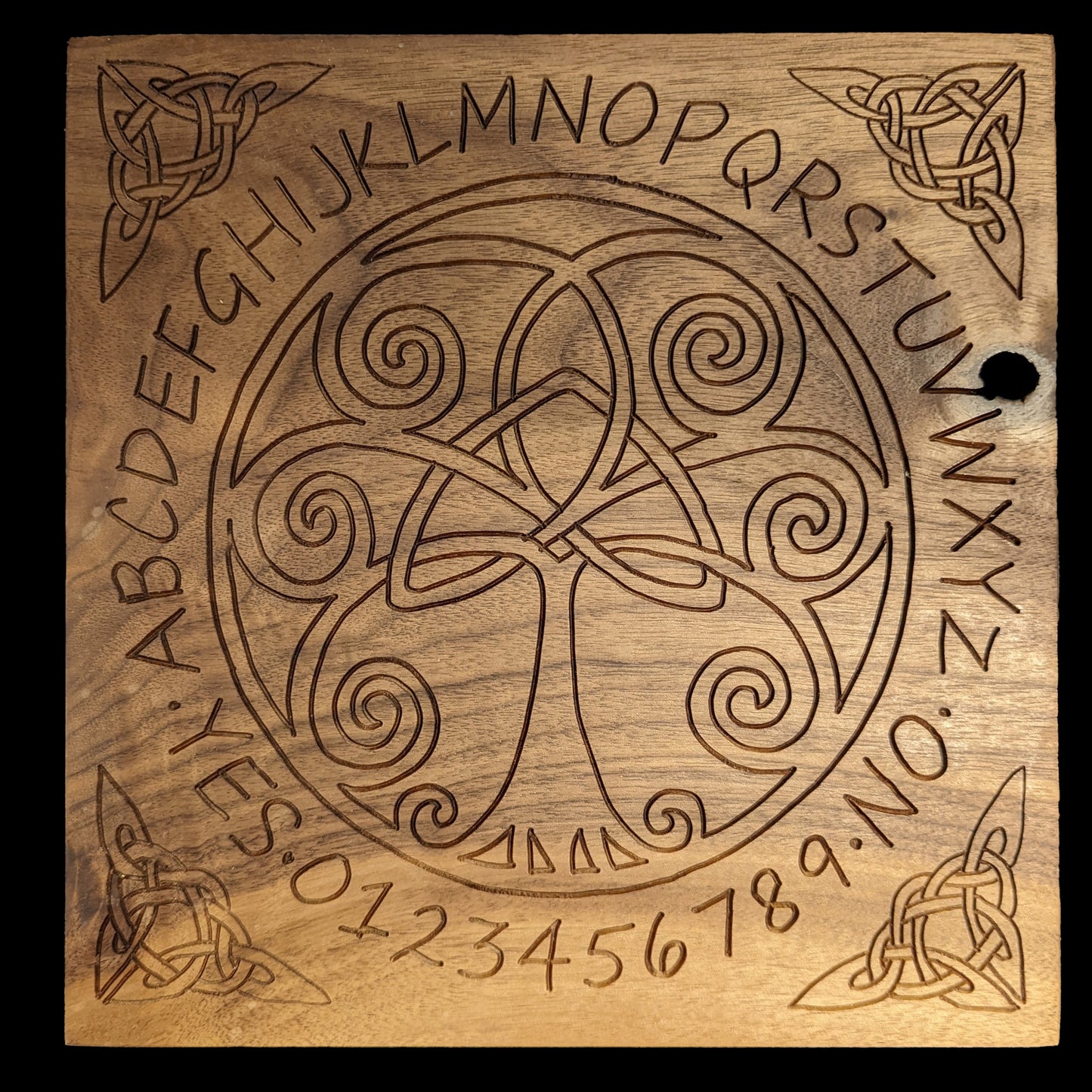 Handmade Celtic Knot Tree of Life Pendulum Board