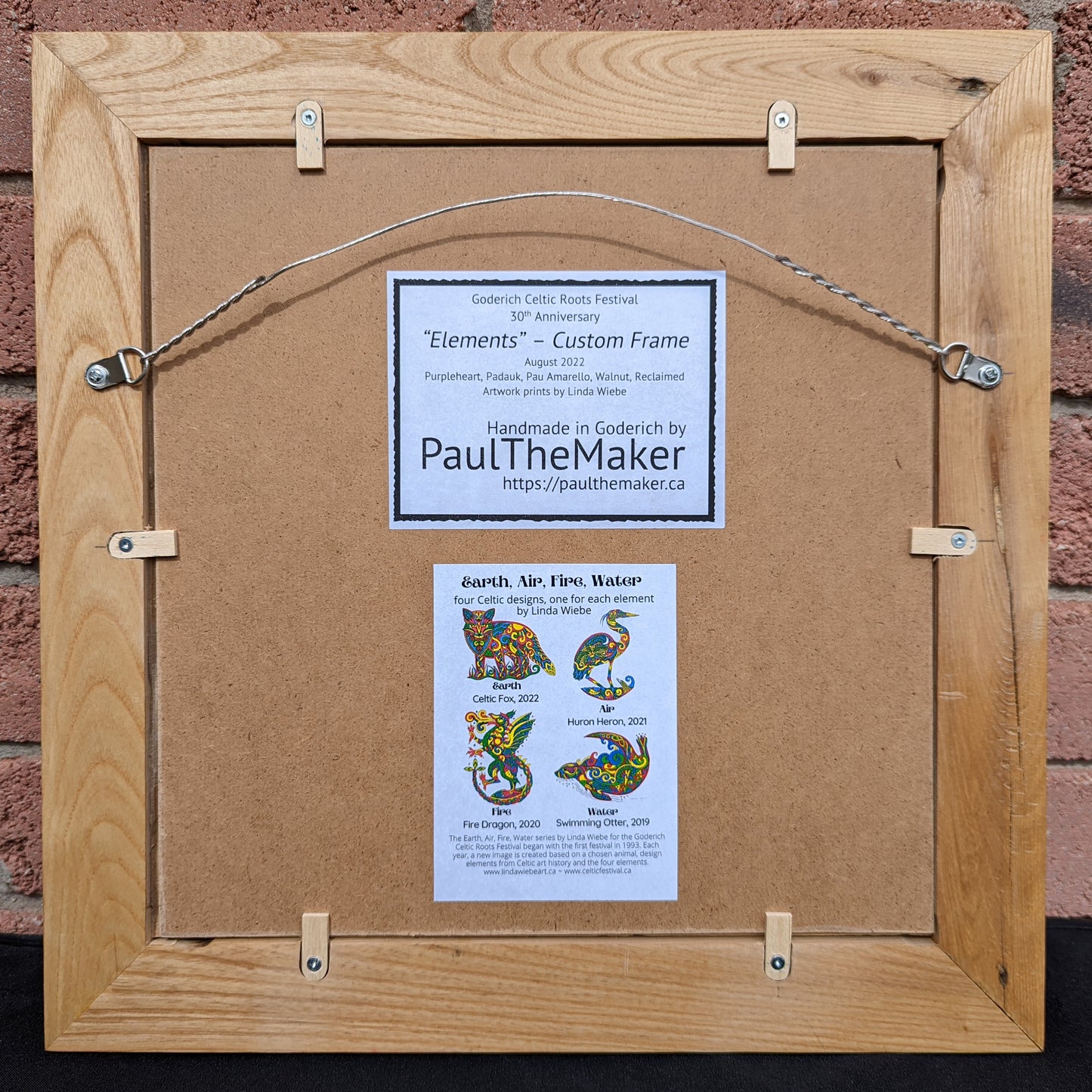 "Elements" - Goderich Celtic Roots Festival 30th Anniversary Custom Frame
